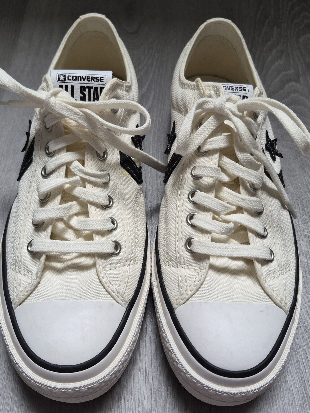 NEW Converse Star Player 76 Lo-top Canvas Sneakers Vintage White Men's Sz 7.5
